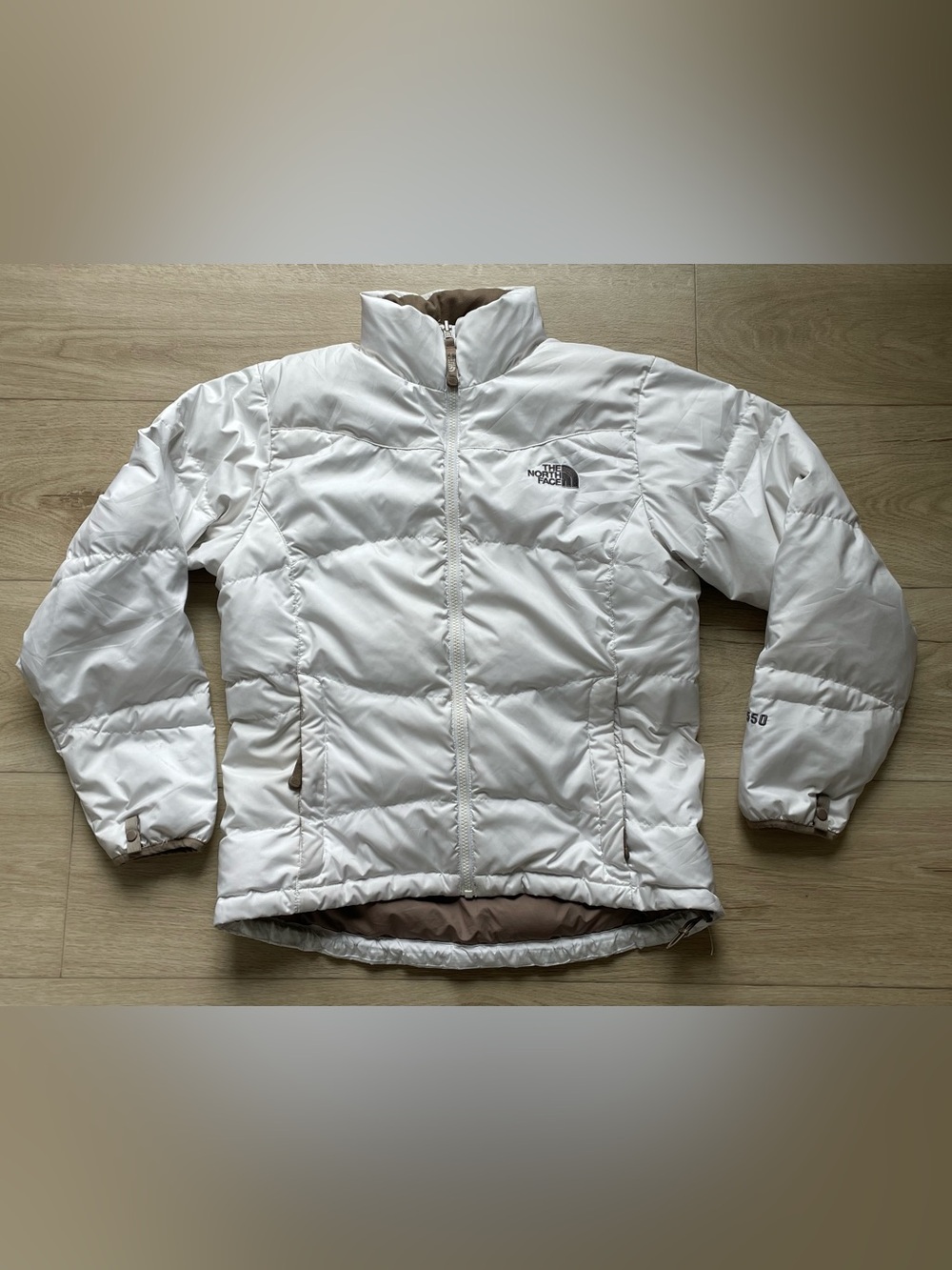 The North Face Women's Nuptse White Puffy Downfill Jacket